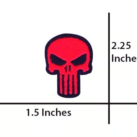 3-PACK THE PUNISHER MARVEL EMBROIDERED PATCHES IRON ON APPLIQUE BADGES 3PCS LOT - Picture 3 of 5